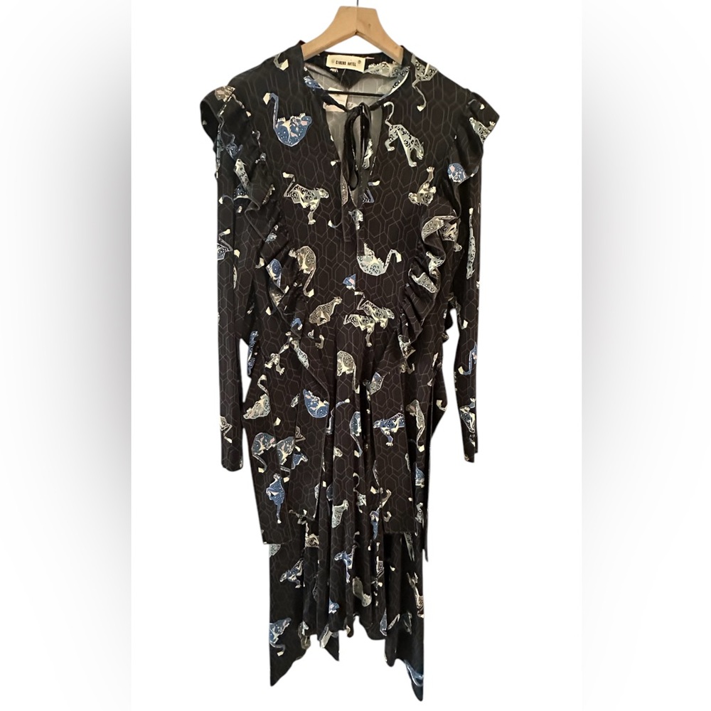 Circus Hotel Asymmetrical Jaguar Dress Brand New Size IT 42